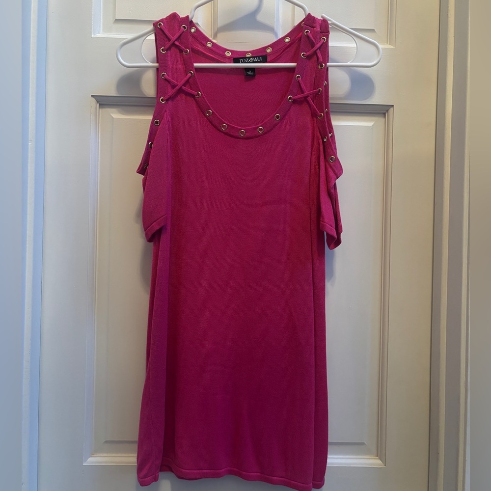 Roz & Ali Red Pink Tank Top